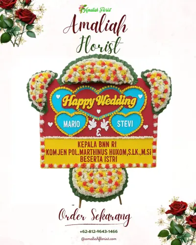 Karangan Papan Bunga Pernikahan di Probolinggo Kota